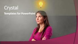  Presentation with new idea innovation - Beautiful theme featuring job interview faculty - young student looking for new backdrop and a  colored foreground