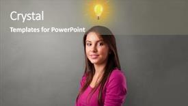  Presentation with new idea innovation - Colorful theme enhanced with job interview faculty - young student looking for new backdrop and a  colored foreground