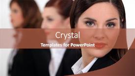  Presentation with job interview - Theme featuring job interview background and a red colored foreground