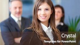  Presentation with job opportunity - Colorful presentation design enhanced with job opportunity - business team backdrop and a tawny brown colored foreground