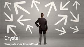  Presentation with job opportunity - PPT theme with job opportunity - elegant businessman standing with his background and a gray colored foreground