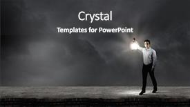  Presentation with walking young wild jaguar - PPT layouts with job opportunity - young businessman walking with lantern background and a  colored foreground