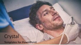  Presentation with job - Beautiful slides featuring job performance - doctors performing a doppler sonography backdrop and a coral colored foreground