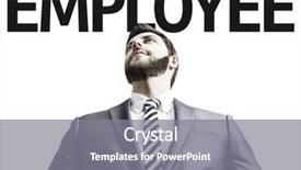  Presentation with employee - Theme featuring job performance job satisfaction - business man with the text background and a gray colored foreground