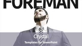  Presentation with foreman - Colorful PPT layouts enhanced with job performance job satisfaction - business man with the text backdrop and a gray colored foreground