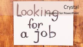  Presentation with announcement - PPT layouts having job promotion announcement - advertisement looking background and a coral colored foreground