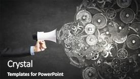  Presentation with job promotion - Slide set consisting of job promotion announcement - announcing successful idea background and a  colored foreground