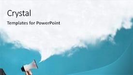  Presentation with announcing - Presentation design consisting of job promotion announcement - announcing successful idea background and a sky blue colored foreground