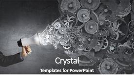  Presentation with announcing - Cool new PPT layouts with job promotion announcement - announcing successful idea backdrop and a  colored foreground