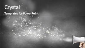  Presentation with announcing - PPT theme with job promotion announcement - announcing successful idea background and a dark gray colored foreground