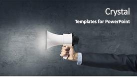  Presentation with announcing - Slide set featuring job promotion announcement - announcing successful idea background and a dark gray colored foreground