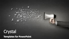  Presentation with announcing - Cool new PPT layouts with job promotion announcement - announcing successful idea backdrop and a  colored foreground