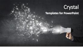  Presentation with announcing - Amazing PPT layouts having job promotion announcement - announcing successful idea backdrop and a  colored foreground