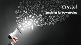  Presentation with announcing - PPT layouts featuring job promotion announcement - announcing successful idea background and a  colored foreground