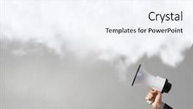  Presentation with job promotion - Beautiful PPT theme featuring job promotion announcement - announcing successful idea backdrop and a  colored foreground