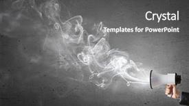  Presentation with announcing - Presentation design enhanced with job promotion announcement - announcing successful idea background and a  colored foreground