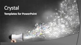  Presentation with announcing - Beautiful presentation design featuring job promotion announcement - announcing successful idea backdrop and a dark gray colored foreground