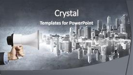  Presentation with announcing - Slide deck with job promotion announcement - announcing successful idea background and a  colored foreground