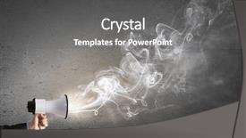  Presentation with job promotion - Slide deck featuring job promotion announcement - announcing successful idea background and a  colored foreground