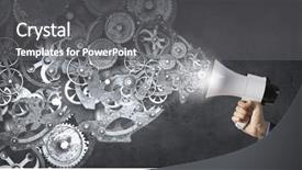  Presentation with announcing - PPT layouts consisting of job promotion announcement - announcing successful idea background and a  colored foreground