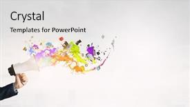  Presentation with announcing - Audience pleasing PPT layouts consisting of job promotion announcement - announcing successful idea backdrop and a light gray colored foreground