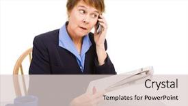  Presentation with classified - PPT theme consisting of job responding to classified ads background and a  colored foreground