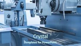  Presentation with cnc milling machine - Presentation theme enhanced with job rotation - cnc milling machine milling heads background and a ocean colored foreground