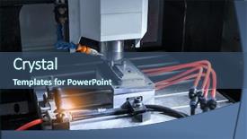  Presentation with heads - Beautiful slide deck featuring job rotation - cnc milling machine milling heads backdrop and a ocean colored foreground