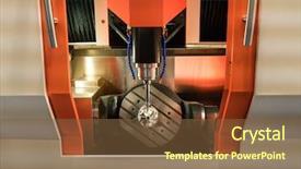  Presentation with cnc milling machine - Audience pleasing PPT layouts consisting of job rotation - cnc milling machine milling heads backdrop and a tawny brown colored foreground
