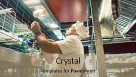  Presentation with tossing - Cool new presentation with job rotation - low-angle side view backdrop and a coral colored foreground