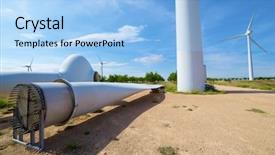  Presentation with windmill - Beautiful slide set featuring job rotation - repair work on the propeller backdrop and a light blue colored foreground