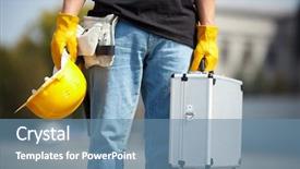  Presentation with case conceptualization case study - Amazing PPT layouts having job safety - builder with tool case selective backdrop and a teal colored foreground