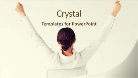  Presentation with winning - Cool new presentation design with job satisfaction - business office winning achievement backdrop and a cream colored foreground