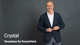  Presentation with space suit - Slide set having job satisfaction - happy senior businessman adjusting suit background and a dark gray colored foreground