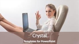  Presentation with woman business - Slide deck featuring paper tag with challenges word background and a light gray colored foreground