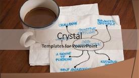  Presentation with table napkin - Slides with job satisfaction concept - napkin doodle background and a mint green colored foreground