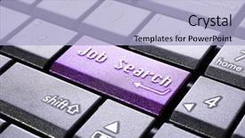  Presentation with job search - PPT theme having job search button background and a light blue colored foreground