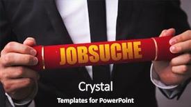  Presentation with job search - Presentation theme with graduation education career opportunities concept - job search in german background and a black colored foreground