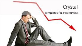  Presentation with studio analoge tapes - Slide set consisting of job stress - image of pensive businessman sitting background and a white colored foreground