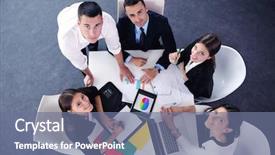  Presentation with young business people - Beautiful PPT theme featuring black box and luxury shopping backdrop and a dark gray colored foreground