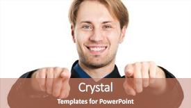  Presentation with okra or lady s finger - Presentation theme with job wanted - handsome businessman pointing his finger background and a coral colored foreground