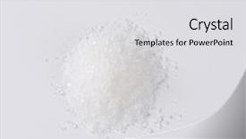  Presentation with salt - Slide deck enhanced with jod - overhead view of coarse grained background and a light gray colored foreground