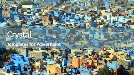  Presentation with jodhpur - Slide deck enhanced with jodhpur blue city - rajasthan india background and a  colored foreground