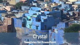  Presentation with jodhpur - Amazing PPT theme having jodhpur blue city - rajasthan india backdrop and a ocean colored foreground