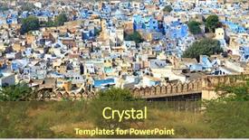  Presentation with city india - Amazing slides having jodhpur blue city india rajasthan backdrop and a tawny brown colored foreground