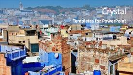  Presentation with city india - Slides having jodhpur-blue city india background and a teal colored foreground