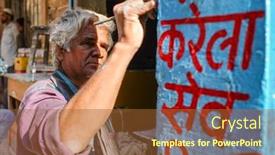  Presentation with jodhpur - Presentation having jodhpur-india-07-february-2015 background and a tawny brown colored foreground