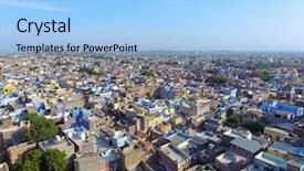  Presentation with tourism india - Slides with jodhpur india blue city background and a light blue colored foreground