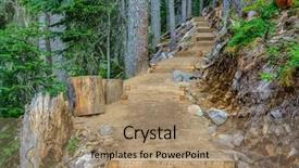  Presentation with british columbia canada - Beautiful PPT theme featuring joffre lakes british columbia backdrop and a coral colored foreground