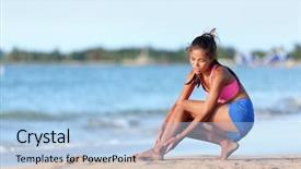  Presentation with leg pain - PPT layouts having jogger running suffering from ankle background and a light blue colored foreground